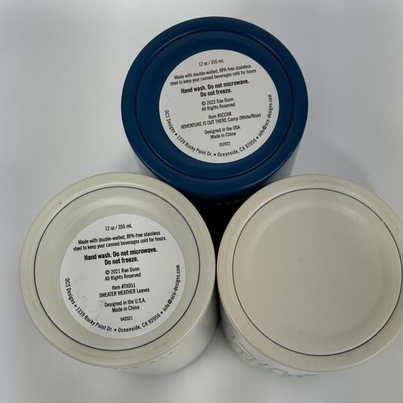 Lot of 3 Stainless Steel Insulated Slim Can Cooler by Rae Dunn Assortment - Picture 9 of 12